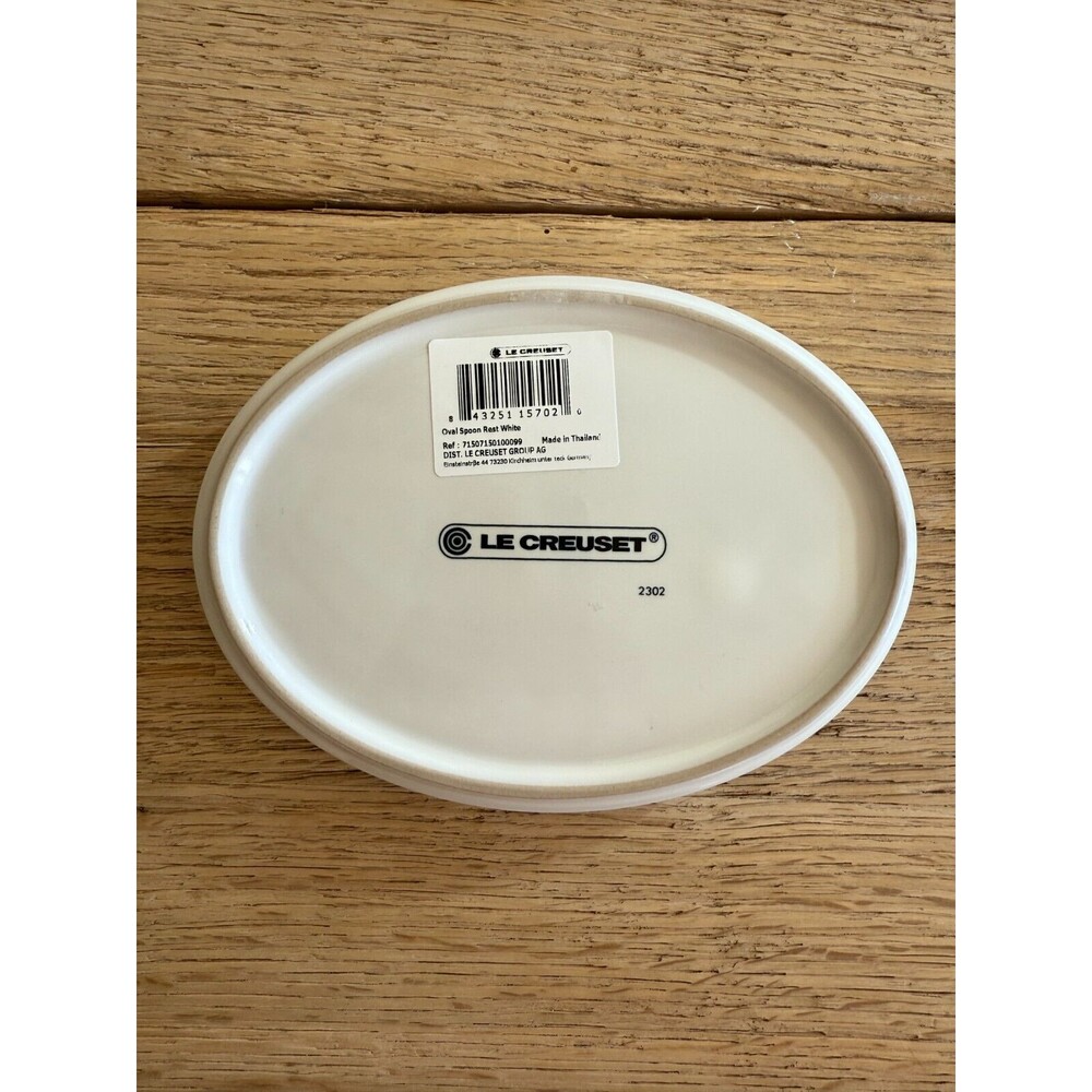 Le Creuset Stoneware Oval Spoon Rest White NEW - Picture 2 of 5